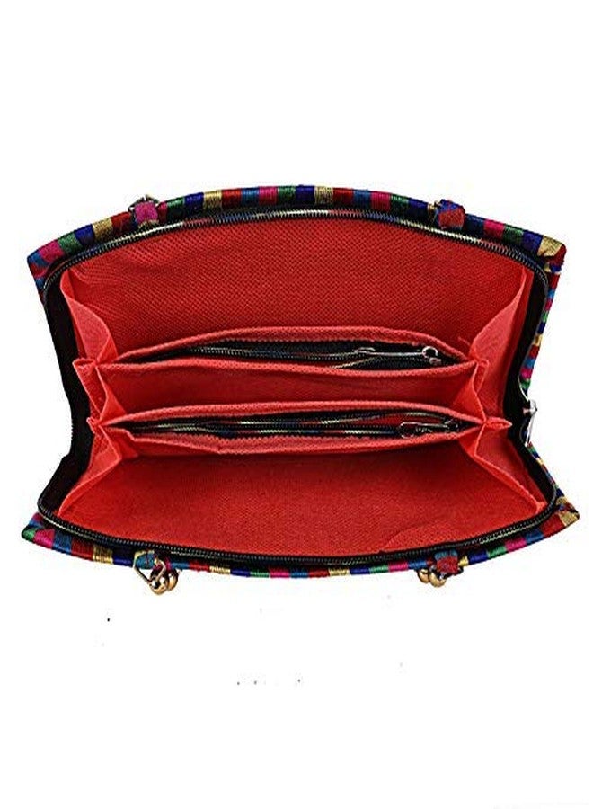 Sai Amrut Gifts Women's Handmade Designer asthani Printed Clutch Bag (Pink) - Image 3